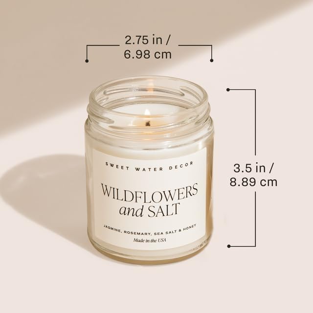 Sweet Water Decor Smells Like You Got Engaged Candle, Engagement Gift for Bride-to-Be Bridal Shower, 9oz Soy Candle with Gold Lid, Non-Toxic, Sea Salt Citrus Musk Amber Scent, Engagement Decorations