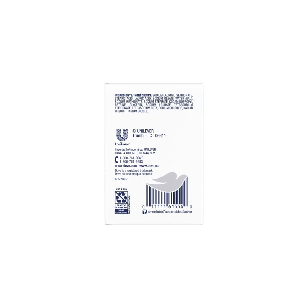 Dove Beauty Bar Soap Sensitive, 24 Bars for Sensitive Skin, Fragrance Free and Hypoallergenic 3.75 oz