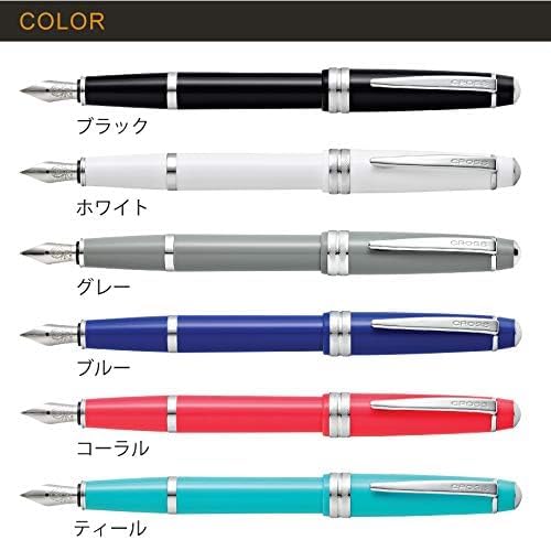 Cross Bailey Light Refillable Fountain Presented in a Everyday Gift Box - Medium Point, Black Ink, Polished Coral