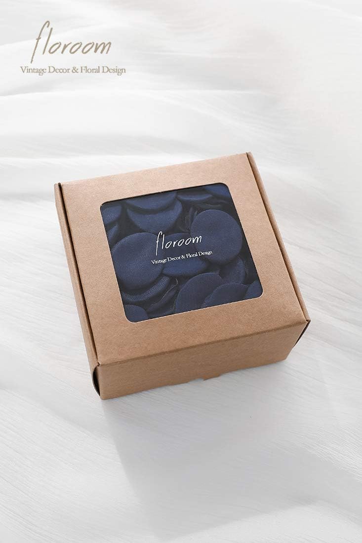 Floroom 300pcs Rose Petals Navy Blue Faux Silk Flower Petals for Wedding Flower Girl Basket Aisle Scatter Dinner Table Centerpieces Party Confetti Bridal Shower Romantic Night Decoration