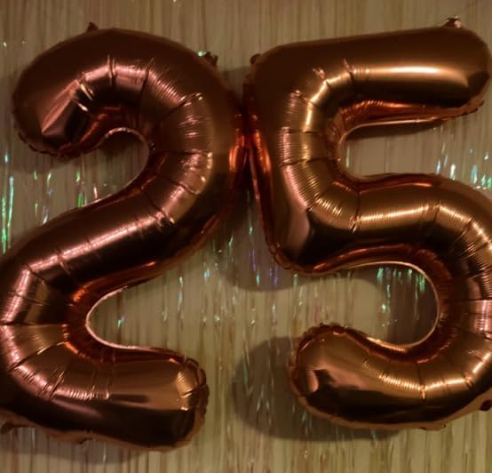Large Coffee Brown 40 Inch Birthday Number 5 Balloon, Dark Brown Five 5th 15 25 35 50 55 Birthday Anniversary Celebration Decorations, Foil Mylar Helium Numbers 5 Balloons Girl Boy Party Supplies