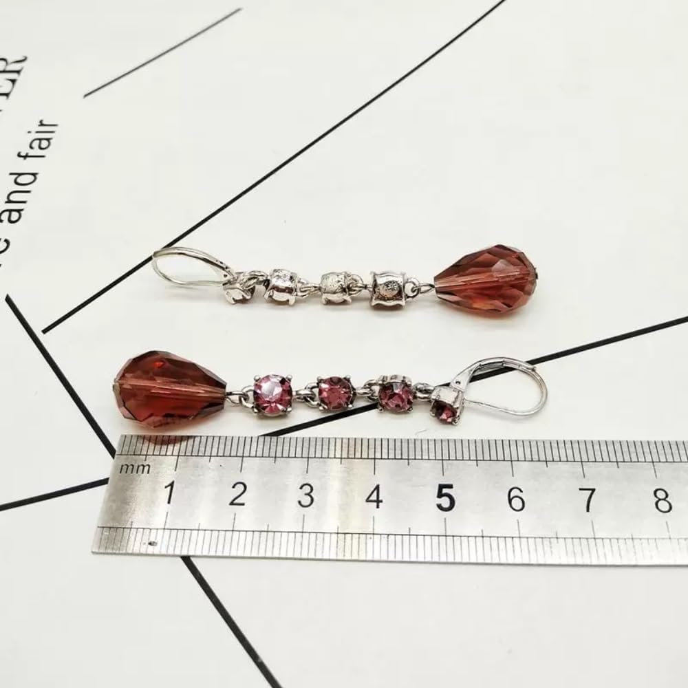 200pcs 3x5mm Teardrop Crystal Glass Beads for Jewelry Making, Faceted Vertical Hole Teardrop Glass Spacer Beads for Wind Chimes Bracelet Earring Necklace DIY Craft(Dark Green)