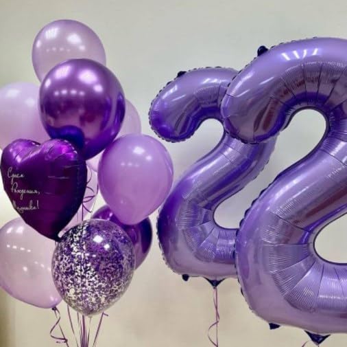 Purple Number 27 Balloon 40 Inch Birthday Decorations, Number 27 Balloon Birthday Party Decorations, Anniversary Decorations Graduations Party Supplies