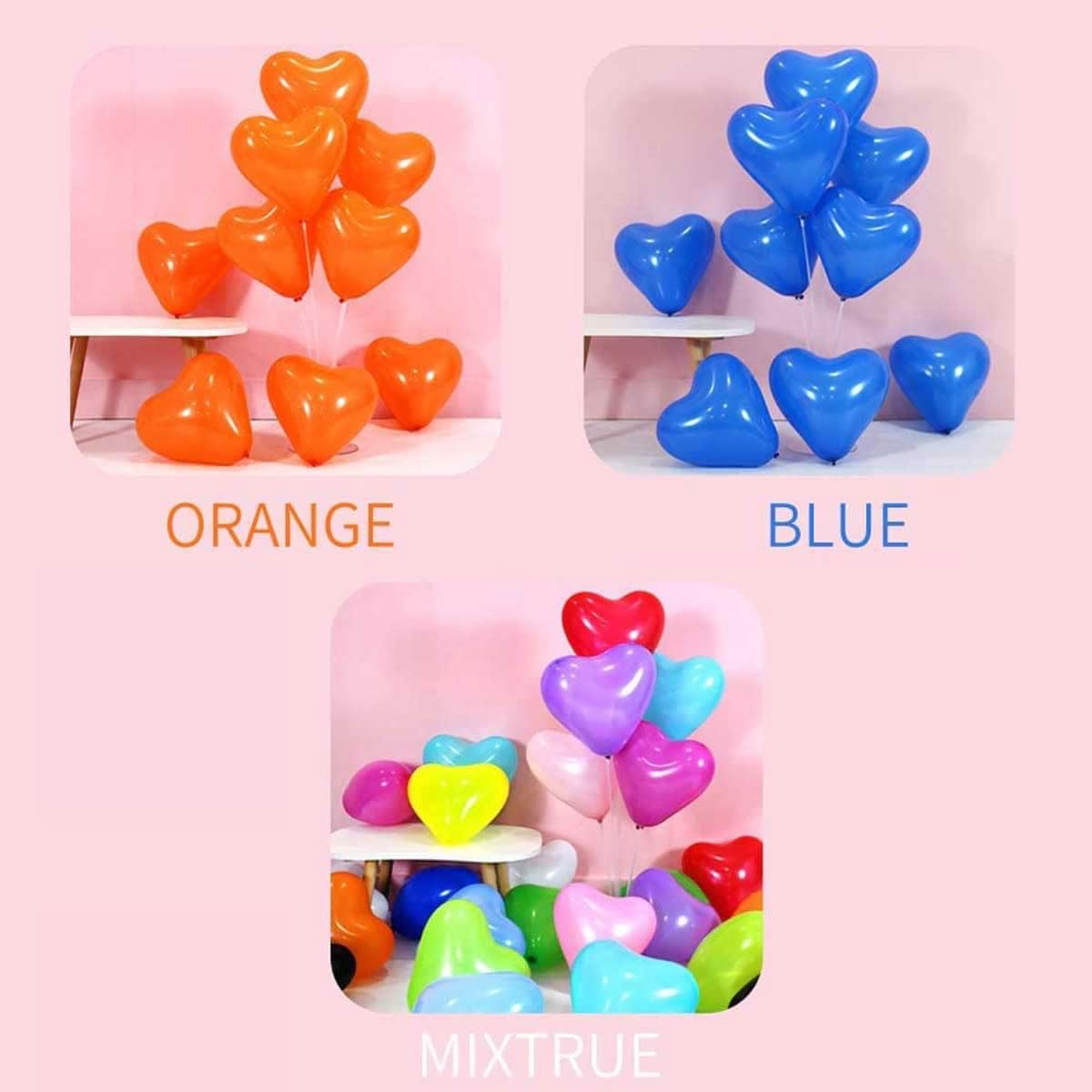 50 6-inch Red Color Heart shaped Latex Balloons for Valentines Day,Propose Marriage,Wedding Party