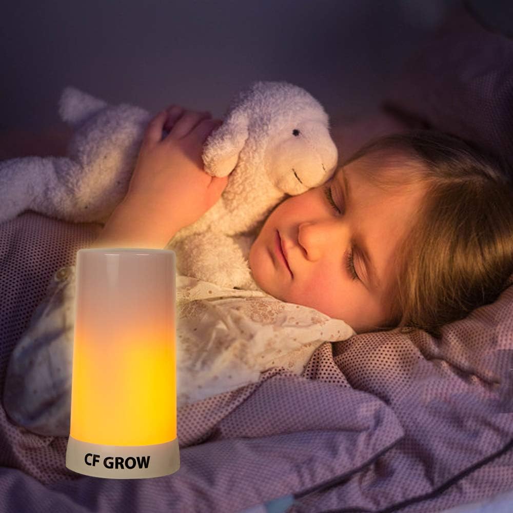 LED Flame Effect Light, USB Rechargeable Flame Candle Waterproof Dimmable 4 Modes Lantern with Gravity Sensing Effect & Magnetic Base, for Halloween, Room, Party, Bar Decor