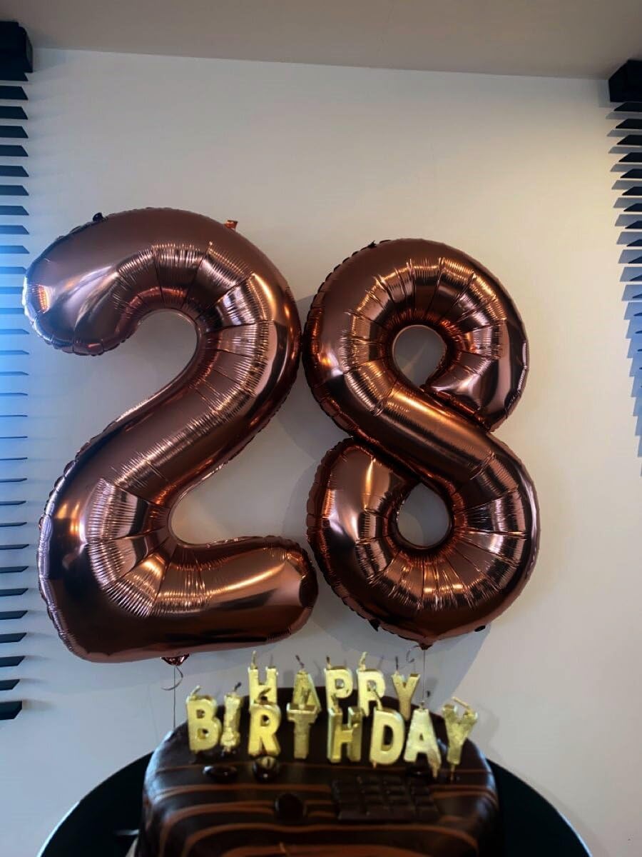 40 Inch Big Coffee Brown 9 Balloon Number, Jumbo Giant Happy 9th 19 29 39 49 99 Birthday Party Decorations, Dark Brown Large Nine Mylar Foil Anniversary Birthday Party Engagement Decorations