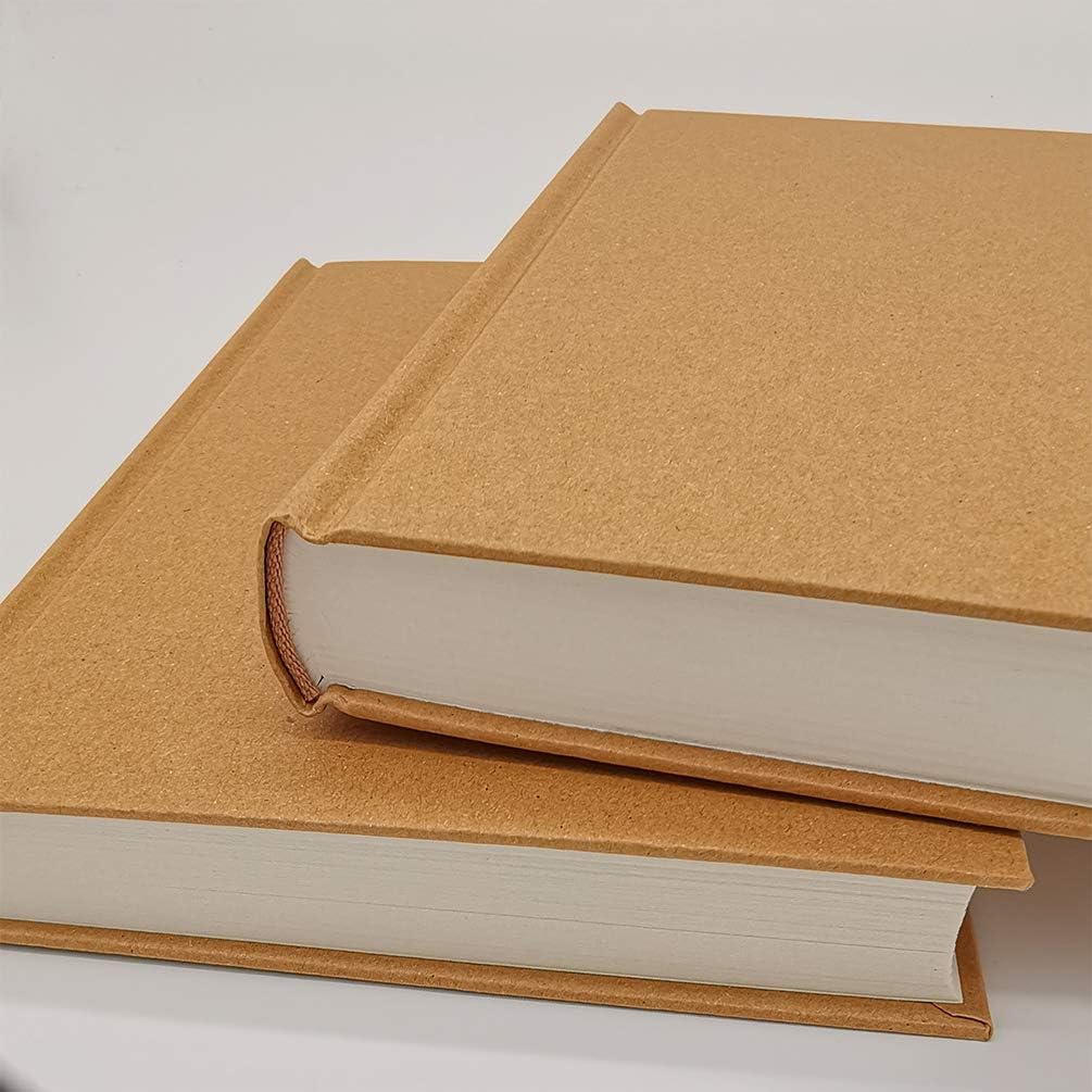 5.5x8.25 Sketch Book, Pack of 3, 360 Sheets (68lb/100gsm), Hardcover Bound Sketch Notebook, 120 Sheets Each, Acid Free Blank Drawing Paper, Ideal for Kids & Adults, Kraft Cover