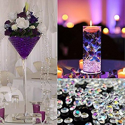 10000 pcs/Pack Wedding Table Scatter Confetti Crystals Acrylic Diamonds Vase Fillers 4.5 mm Rhinestones for Wedding, Bridal Shower, Vase Beads Decorations (Light Gray)
