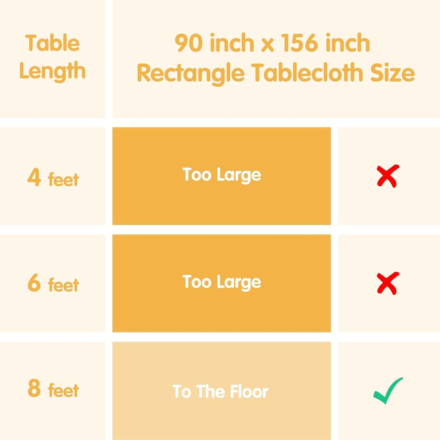 BRILLMAX 4 Pack Beige Tablecloths for 8 Foot Rectangle Tables 90 x 156 Inch - 8ft Rectangular Bulk Linen Polyester Fabric Washable Cloth Cover for Wedding Reception Banquet Birthday Party