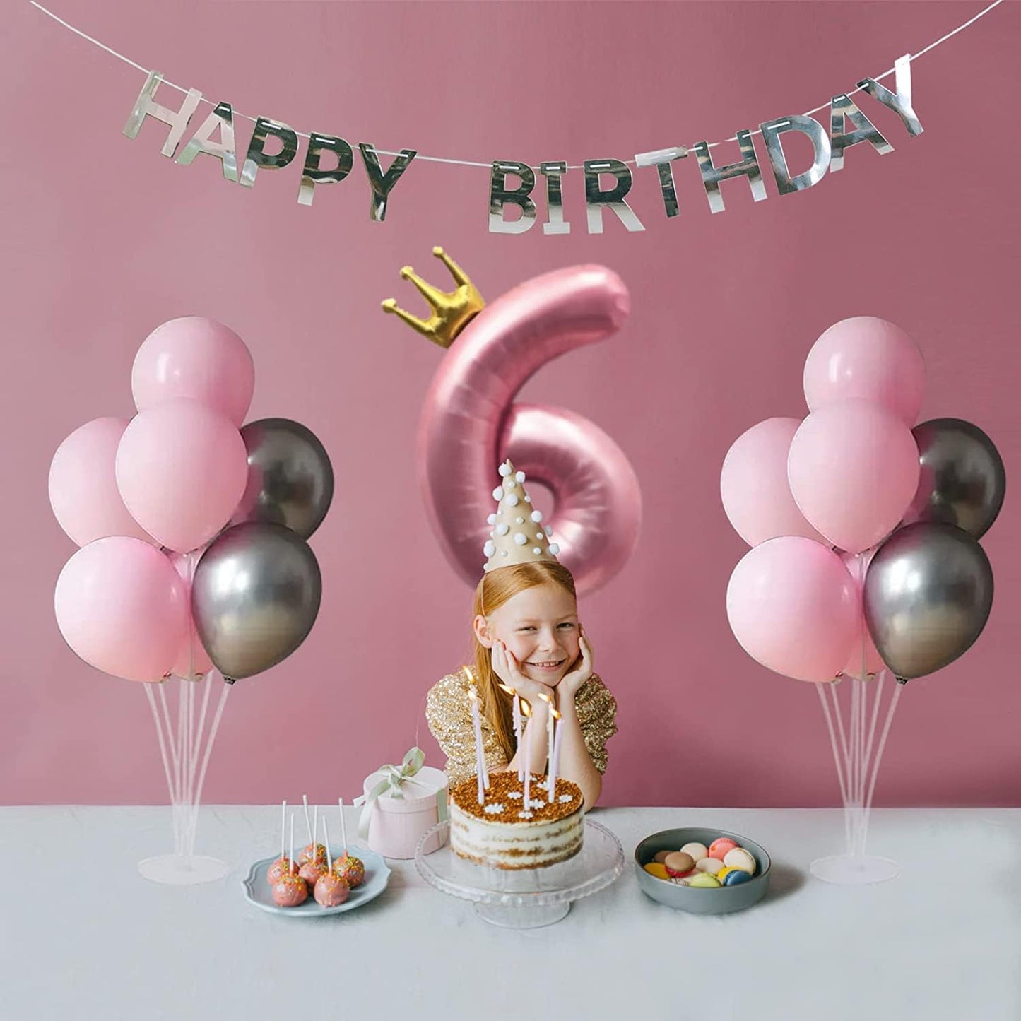 7 Sets Balloon Stands for Table Balloon Stand Kits Clear Table Balloon Centerpiece Stand Balloon Holder Decorations for Birthday Baby Shower Graduation Party Decorations