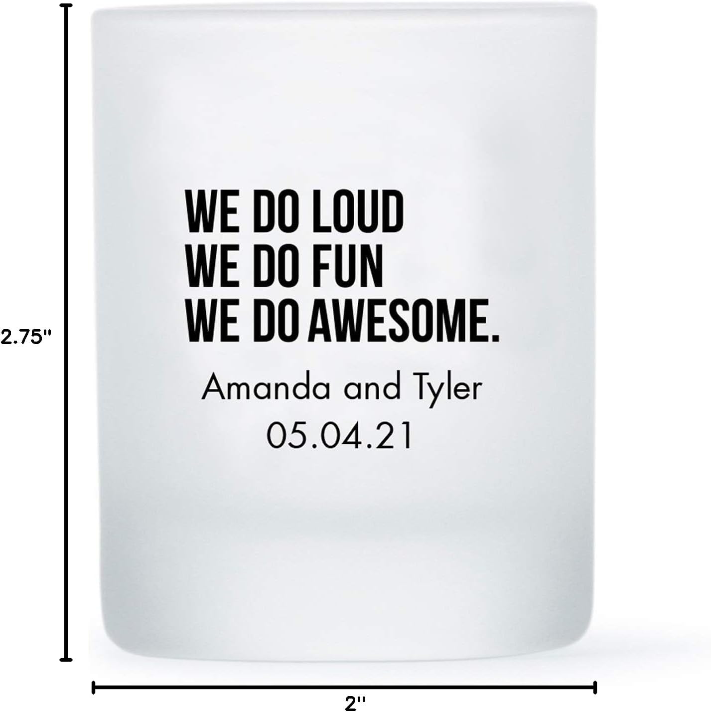 WEDDINGSTAR Personalized 3oz Frosted Shot Glass Customizable Full Color Print - 156 pack