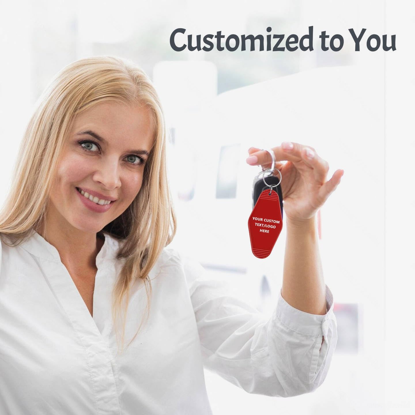 Custom Vintage Hotel Motel Keychains 1000 Pack, Personalized Logo, Text Bulk - Perfect for Tradeshows, Campaign Gifts - Customizable Key Tags