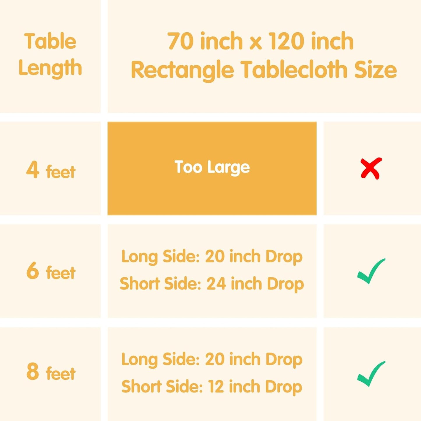 BRILLMAX 6 Pack Beige Tablecloths 70 x 120 Inch for 6ft or 8ft Rectangle Tables - Rectangular Bulk Linen Polyester Fabric Washable Cloth Cover for Wedding Reception Banquet Birthday Party
