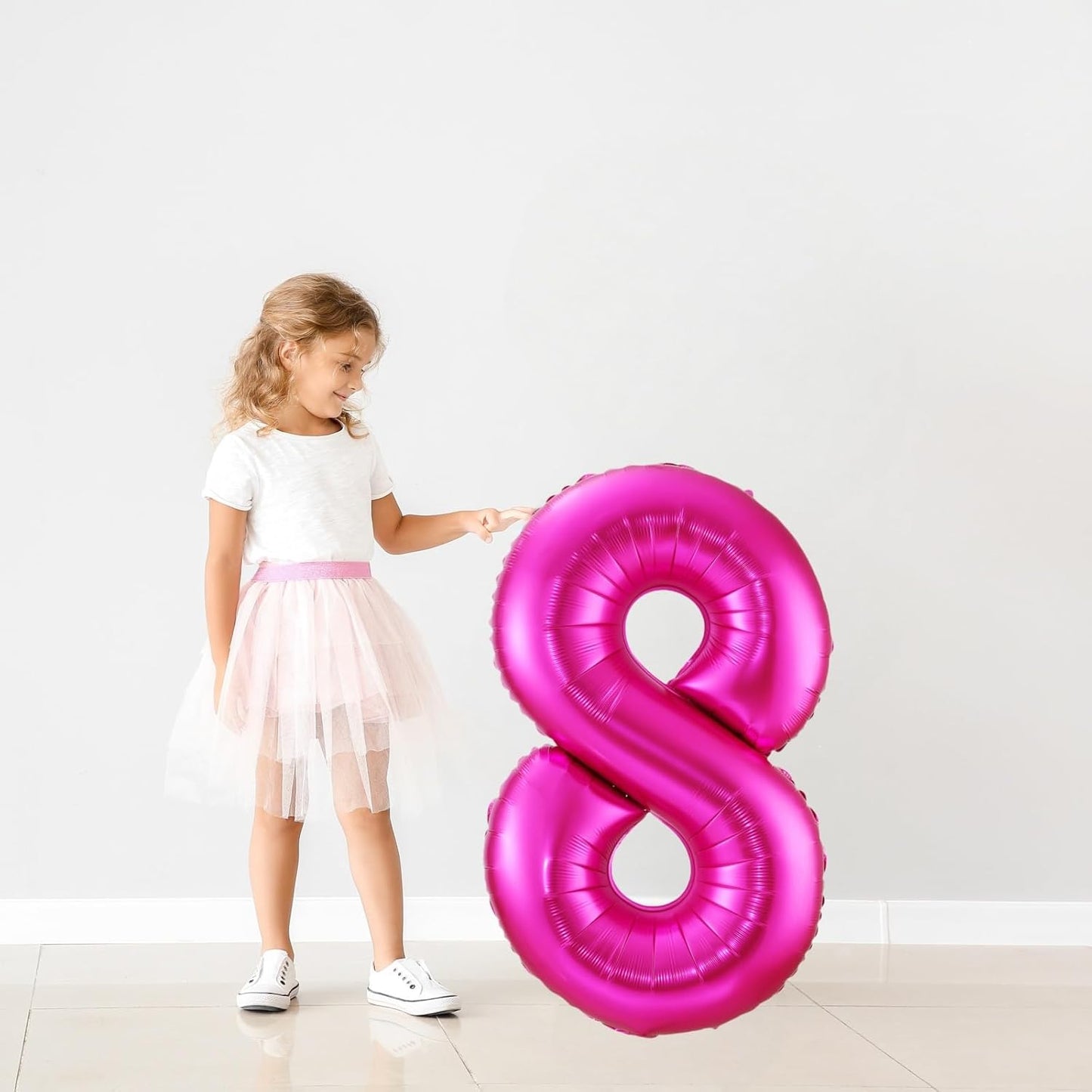 Hot Pink 2 Balloon,40 Inch Number 2 Balloon,2 Birthday Balloon Decorations, Foil Mylar Helium 2 Balloon Number for Birthday Party Decorations