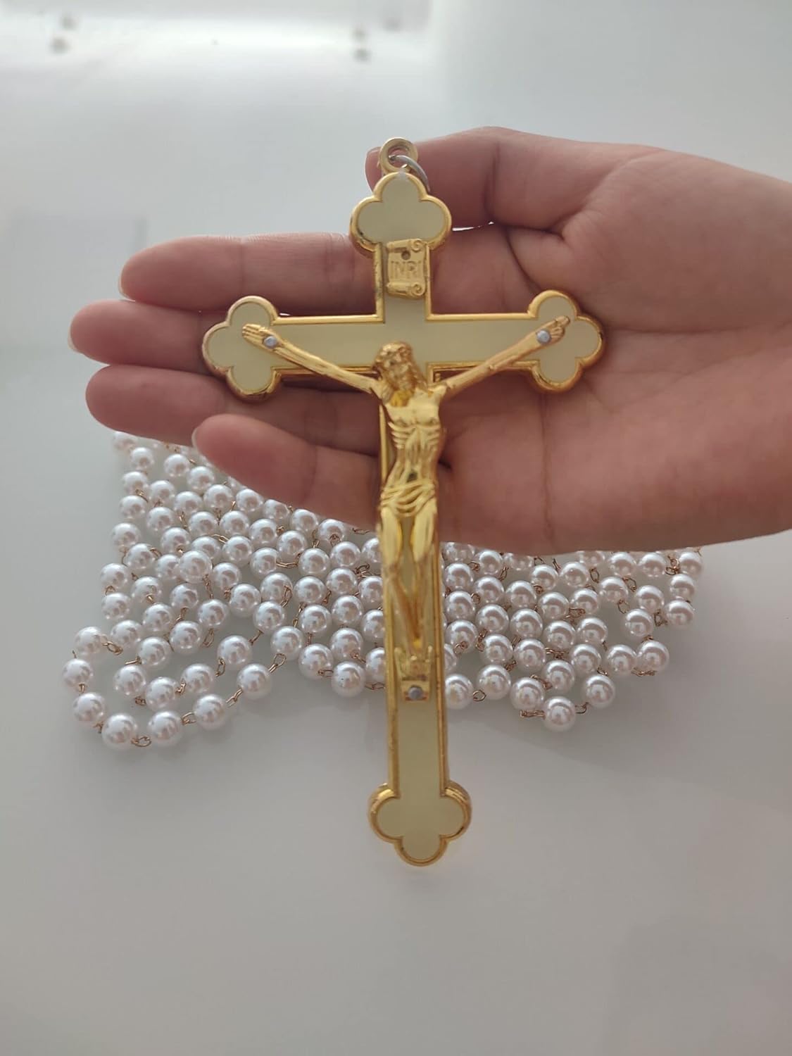 Fight Club Wedding Unity Veil with Pearl Rosary Wedding Unity Cord Lasso Yugal for Filipino Wedding Ceremony