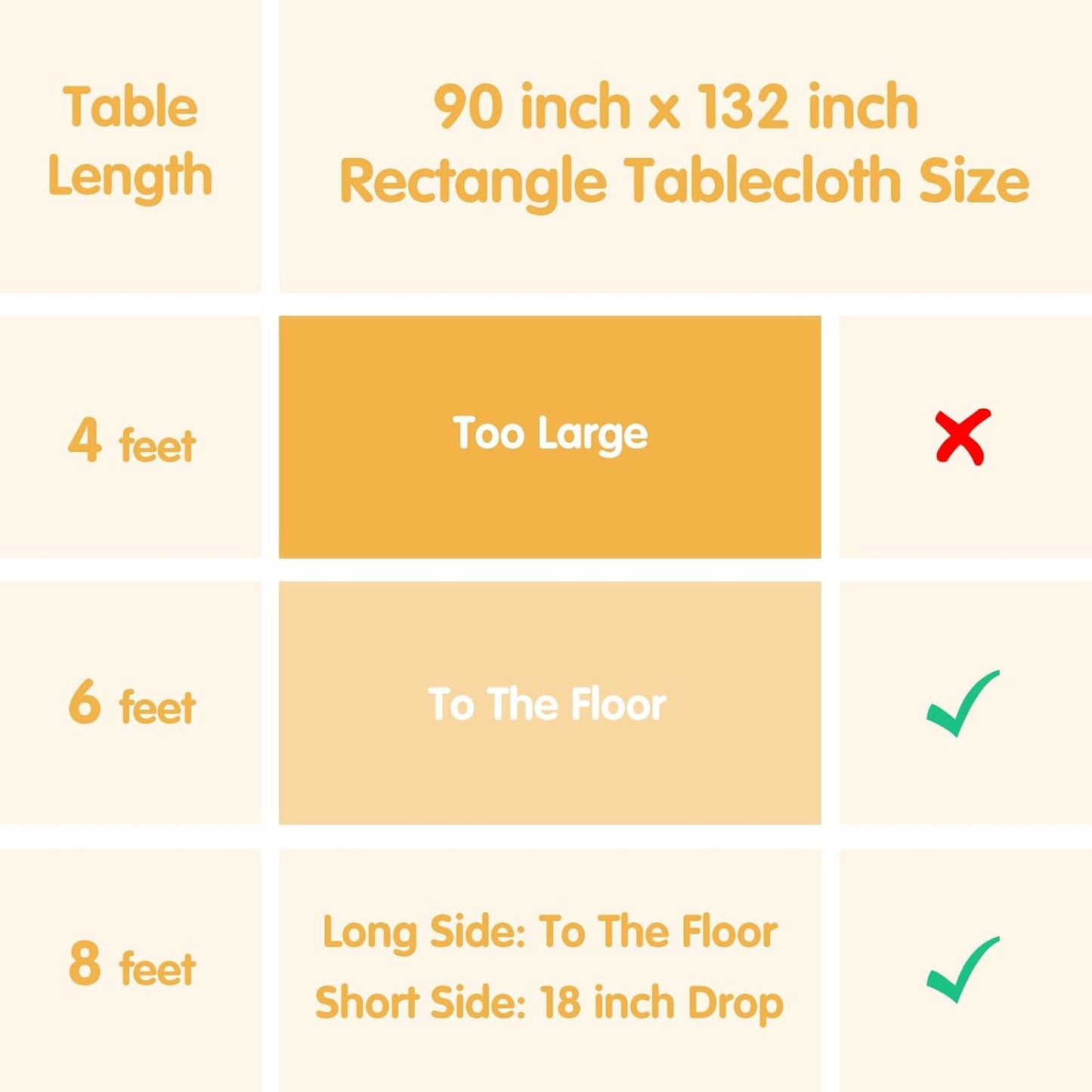 BRILLMAX 4 Pack Ivory Tablecloths for 6 Foot Rectangle Tables 90 x 132 Inch - 6ft Rectangular Bulk Linen Polyester Fabric Washable Cloth Cover for Wedding Reception Banquet Birthday Party