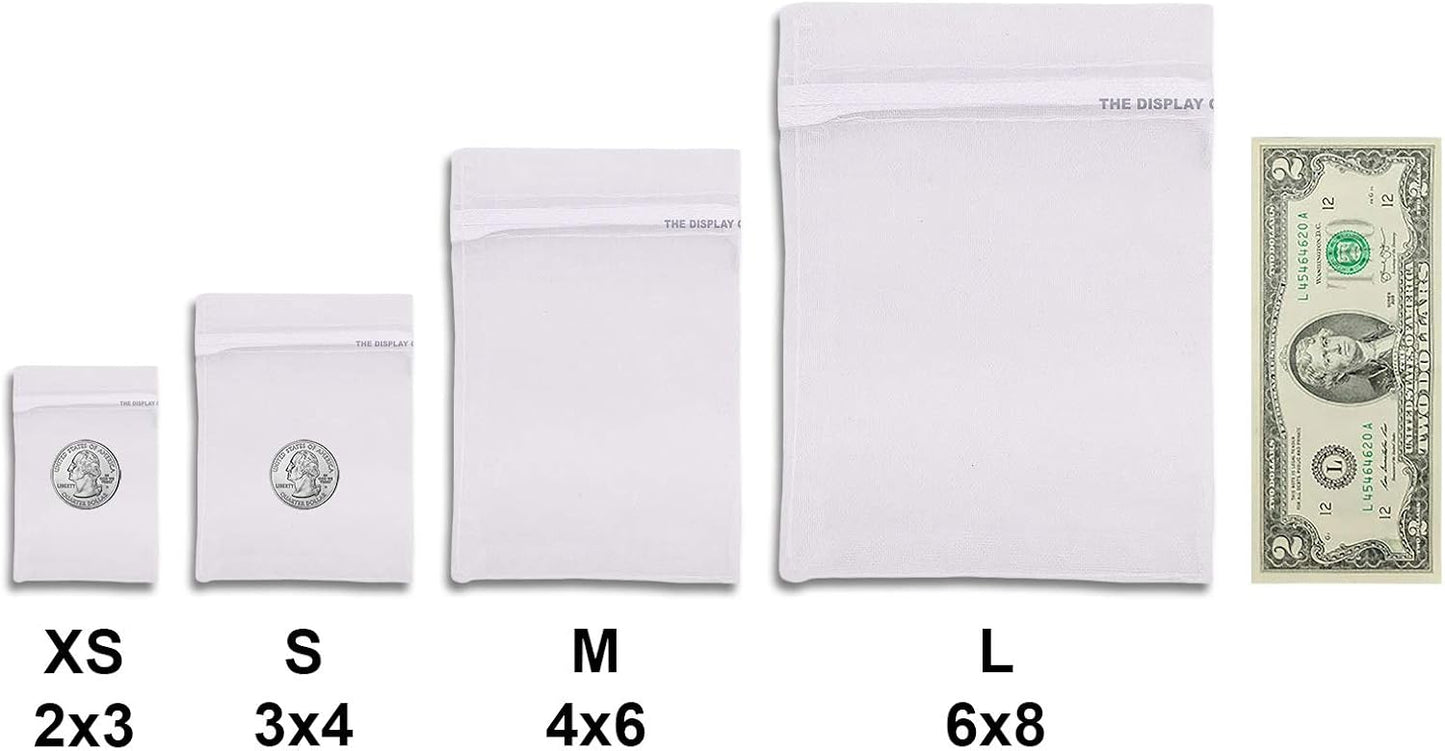 TheDisplayGuys 100-Pack 6x8 White Sheer Organza Gift Bags with Drawstring, Jewelry Candy Treat Wedding Party Favors Mesh Pouch