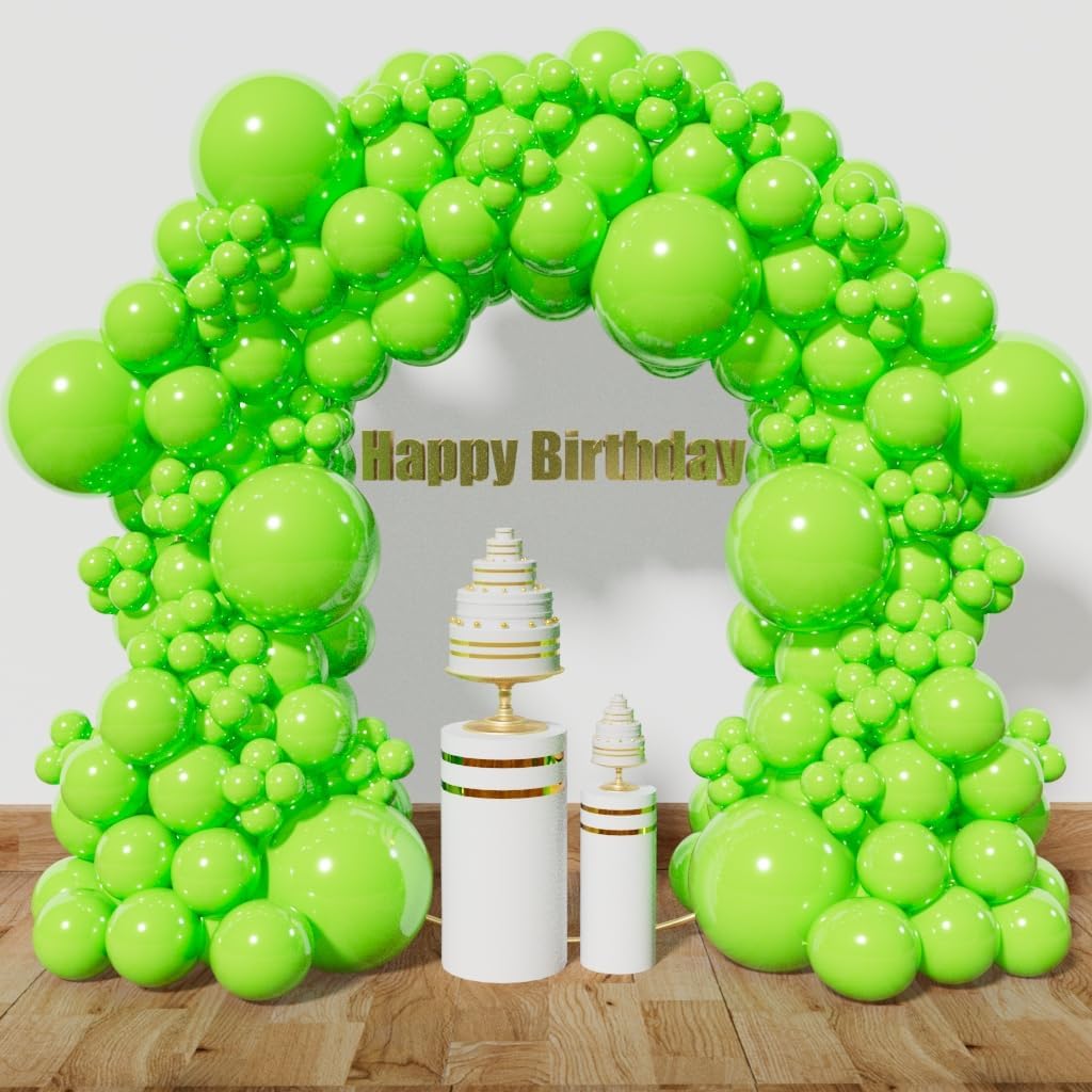 KAWKALSH Light Green Balloon Arch Kit 111Pcs 18 12 5 Inch Latex Party Balloons Garland for Birthday Baby Shower Wedding Engagement Anniversary