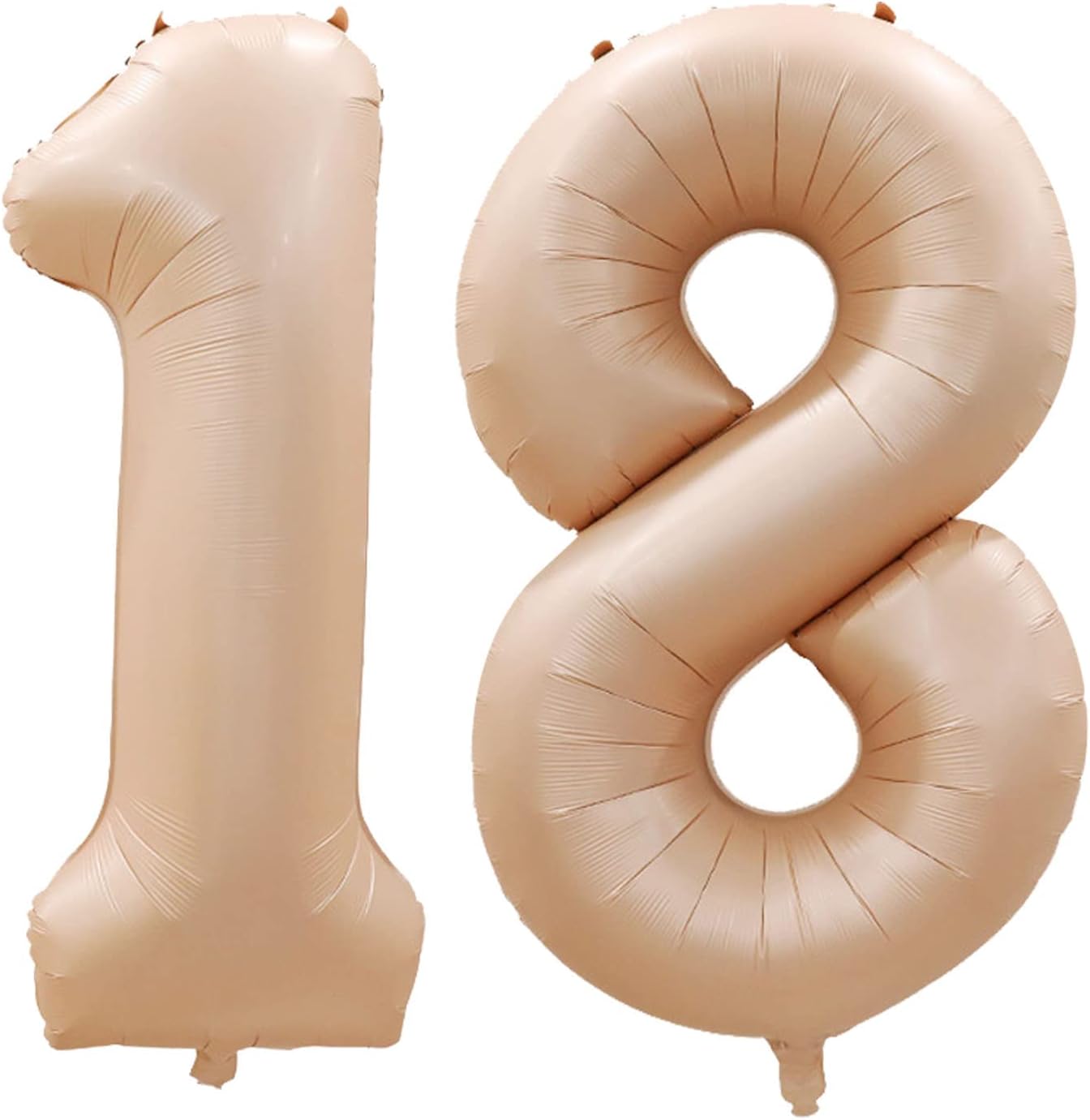 GOER Number 18 Balloons for 18th Birthday Sweet 18 Party Decorations,42 Inch Jumbo Foil Helium 81 Balloons for 81st Birthday Party Decoration (Caramel)