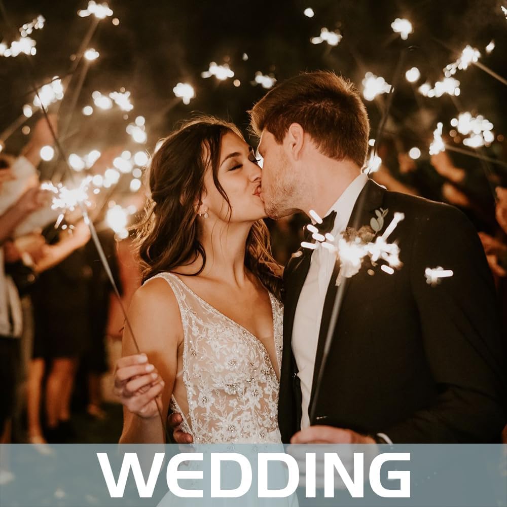 12-inch 40 Pieces Sparklers Wedding Send-Off,Suitable for Celebratory Holidays Such as Easter,Wedding Favors,Holiday Revelry and More(3-5 Days Deliveried)
