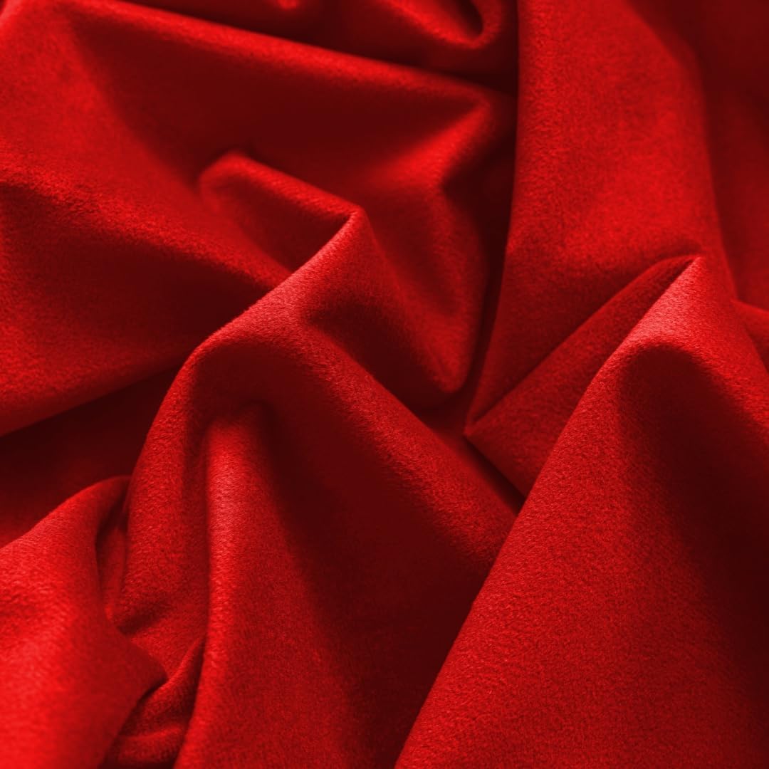 F-CHU Luxury Red Tablecloth Thickset Velvet Tablecloth with Beautiful Gold Tassels Vintage Table Cloth for Home Decor Wedding, Party, Banquet and Events 60x102-Inch