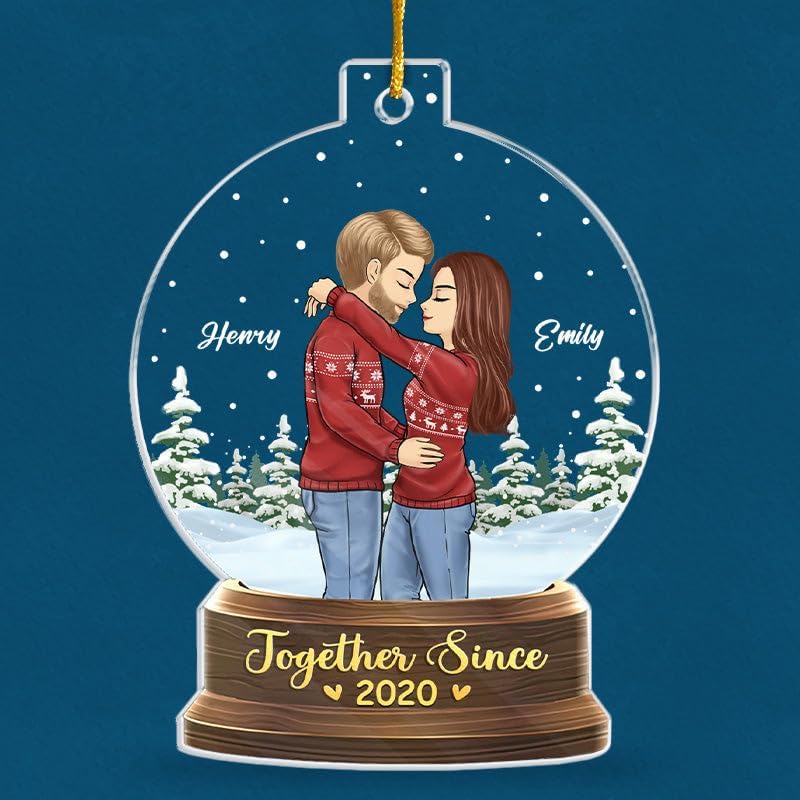 Pawfect House Together Till The End Personalized Acrylic Christmas Ornaments, Anniversary, Thanksgiving, Birthday Gifts for Couple, Husband, Wife, Christmas Tree Decorations for Home, Xmas Decorations
