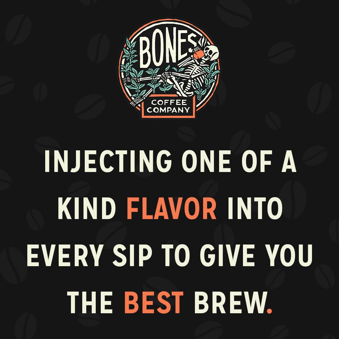 Bones Coffee Company The Nightmare Before Christmas Collector's Box 5 Flavored Coffee Low Acid Medium Roast Arabica Beans Specialty Coffee Gifts For Auto Drip and French Press, 4 oz Pack of 5 Ground