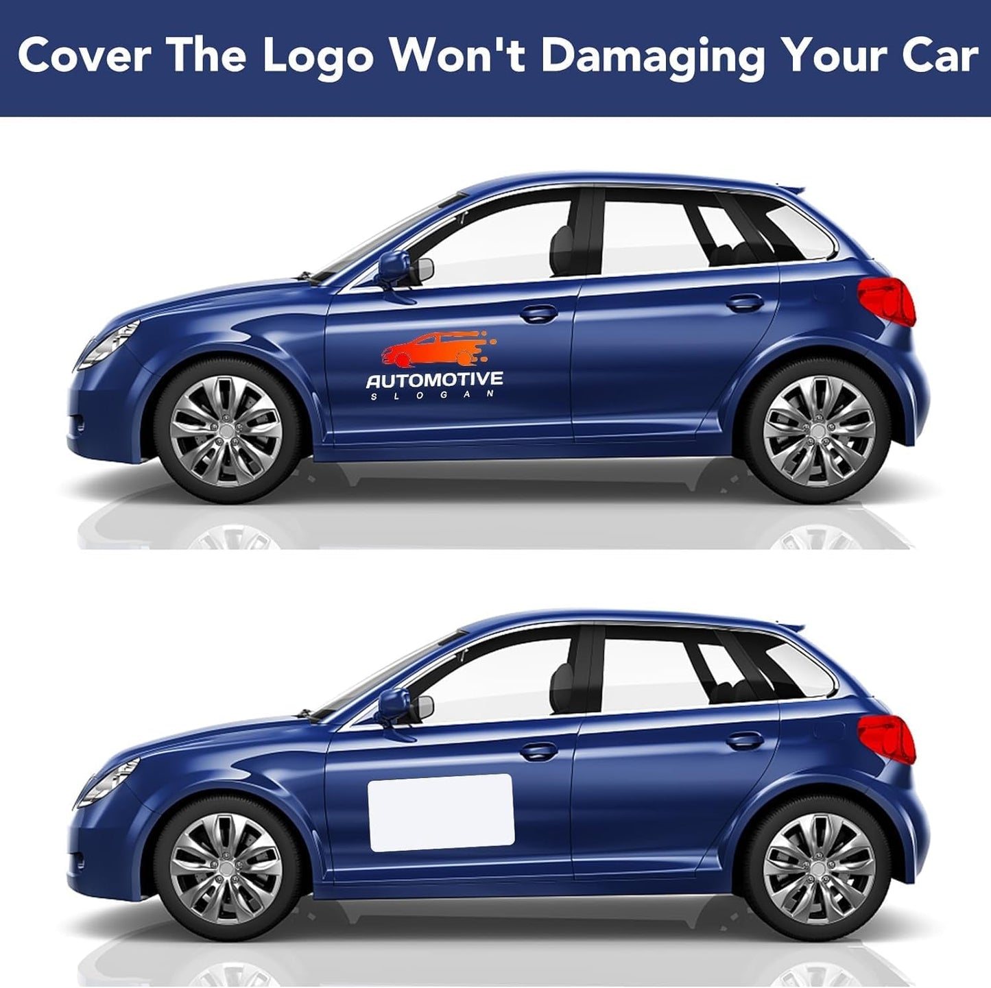 DIYMAG 2Pcs Blank Car Magnets,24x17 Inch Car Door Magnets Set Signs Rounded Corners Flexible Magnetic Bumper Sticker to Advertise Cover Logo Prevent Cars Scratches Dents