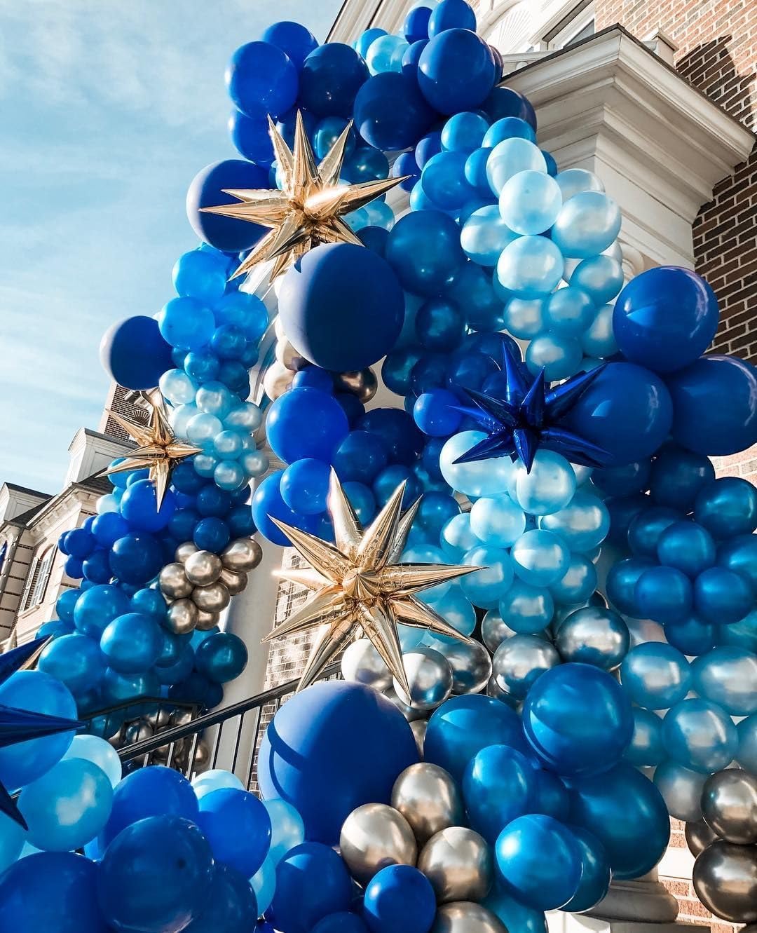 Paready Blue Silver Balloons, 50PCS Navy Royal Blue Balloons, 12 Inch Confetti Balloon Metallic Silver Party Balloon for Boys Men Baby Shower Graduation Wedding Retirement Birthday Party Decorations