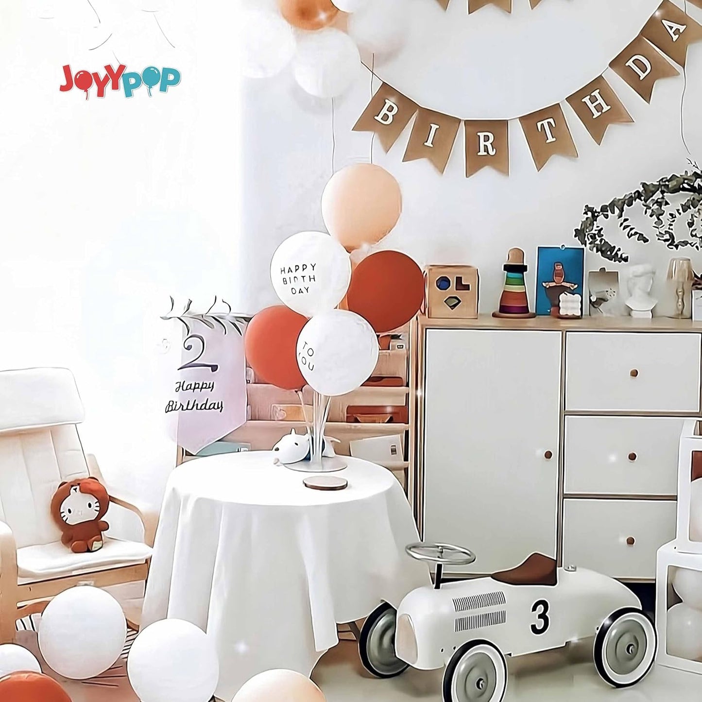 JOYYPOP 4 Sets 28 Inch Balloon Stand Kit, Balloon Holder Stickers Table Decoration Party Birthday Wedding Balloon Supplies Accessories