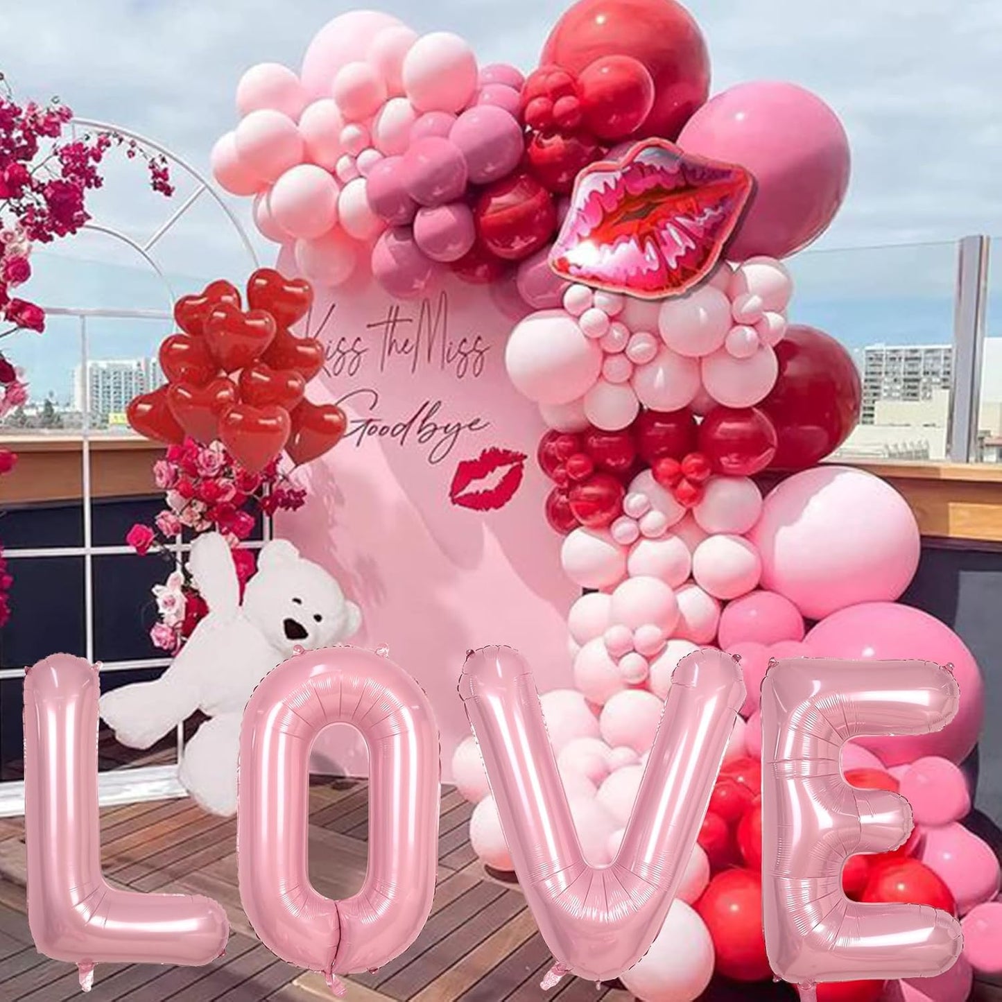 Giant Letter P Foil Name Balloon, Pastel Pink Inflatable Word Balloons P Alphabet Birthday Decor, 40 Inch Baby Pink A-Z Custom Letter Balloon for Girls Baby Shower Party Decoration Supplies