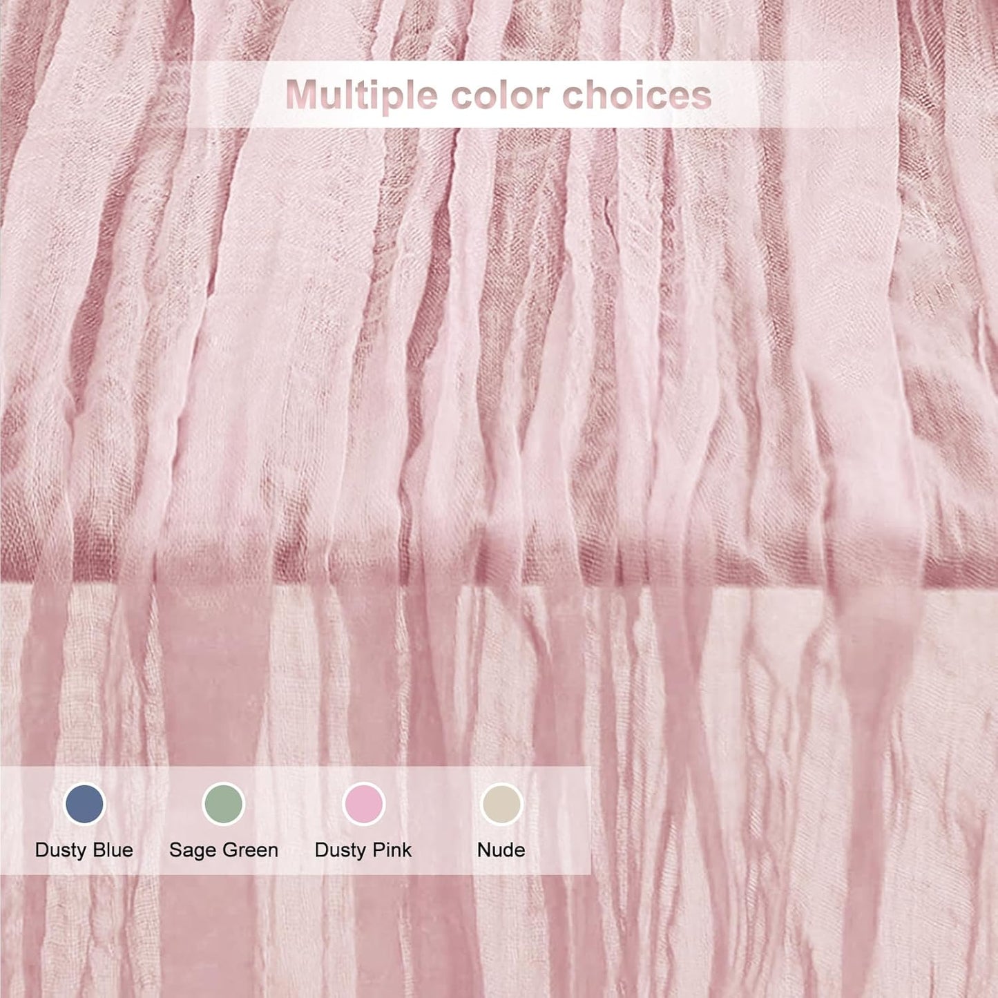 1 Pack Dusty Pink Cheesecloth Table Runner 35x120 Inch 10Ft Rustic Gauze Cheese Cloth Table Runner Sheer Cheesecloth Table Runners for Wedding Party Bridal Shower Decoration