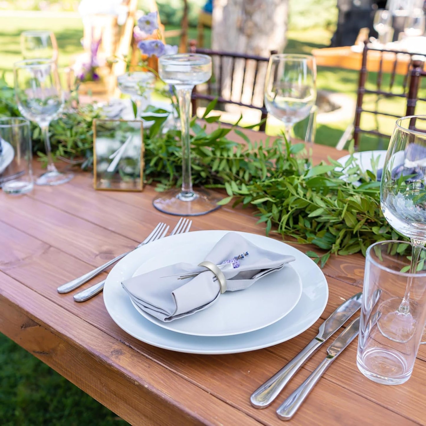 KPOSIYA Napkin Rings Set of 8, Metal Silver Napkin Rings Bulk for Table Settings, D-Shape Napkin Holders Rings for Dinner Table Decor, Easter, Fall,Thanksgiving, Christmas, Party,(Silver 8 pcs)