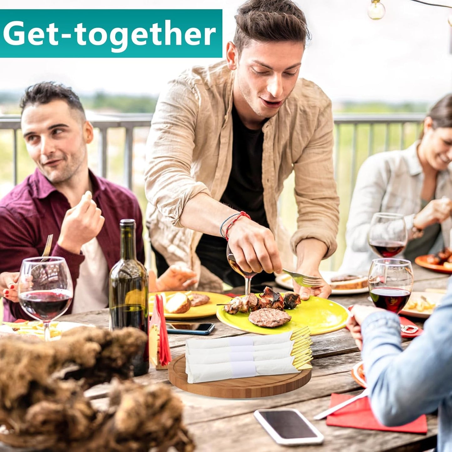 Paper Napkin Bands,Napkin Rings Self Adhesive,Silverware Wraps Bands(White,2000 pcs)