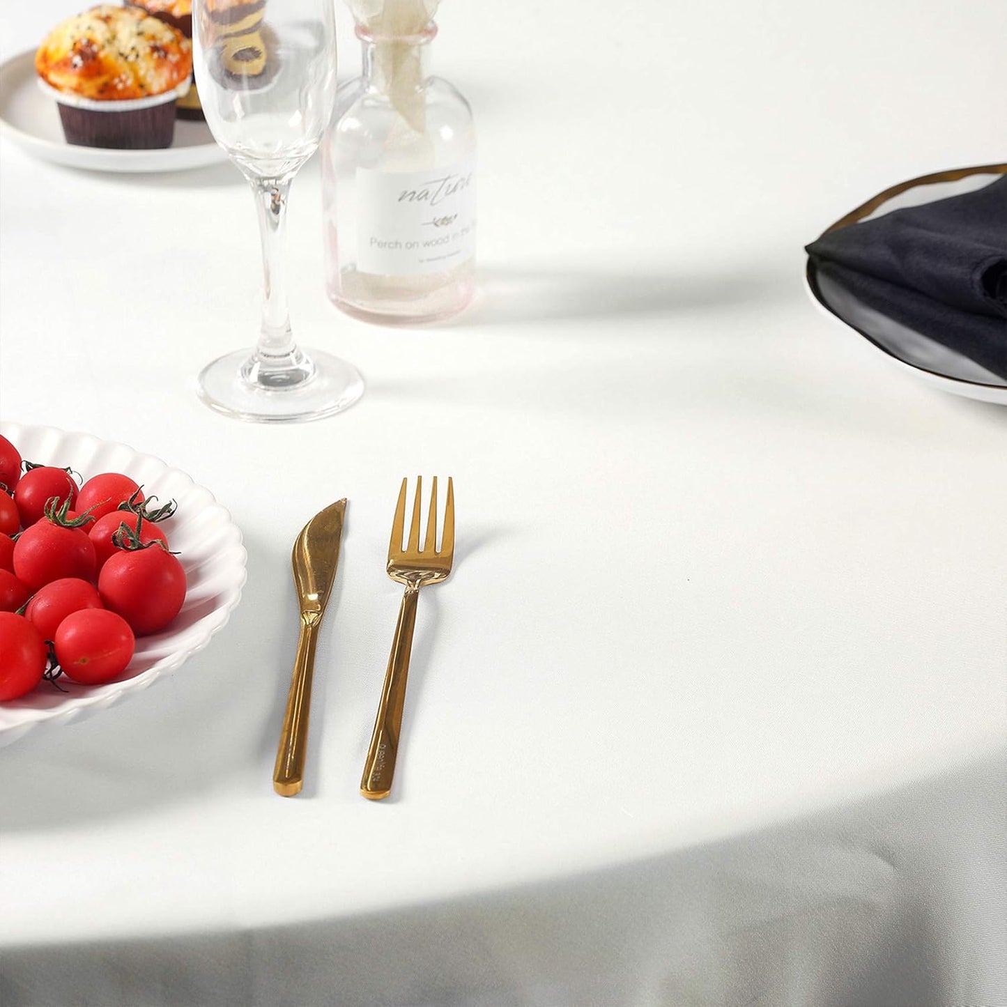 Rectangle Tablecloth 60x102 inch Washable Polyester Fabric Table Cloth for Wedding Party Dining Banquet Decoration(12 Pack 60x102, Ivory)