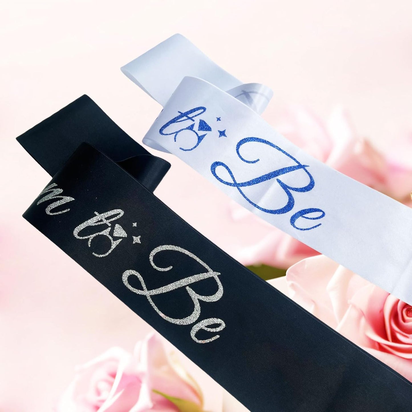 Bride Sash Bachelorette Party Bride and Groom to Be Sash for Bridal Shower Wedding Hen Party Decorations Engagement Gifts,White Blue