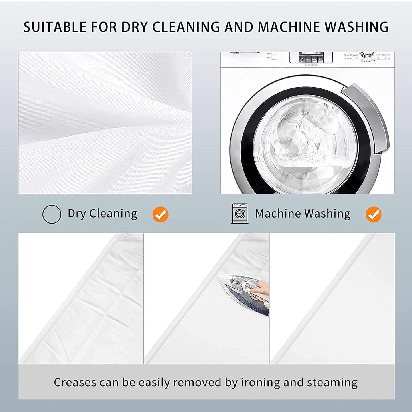 12x10 FT White Backdrop Background for Photography, 100% Polyester Photo Booth Backdrop Foldable Washable White Screen for Portrait Photoshoots Booth Party Video Studio