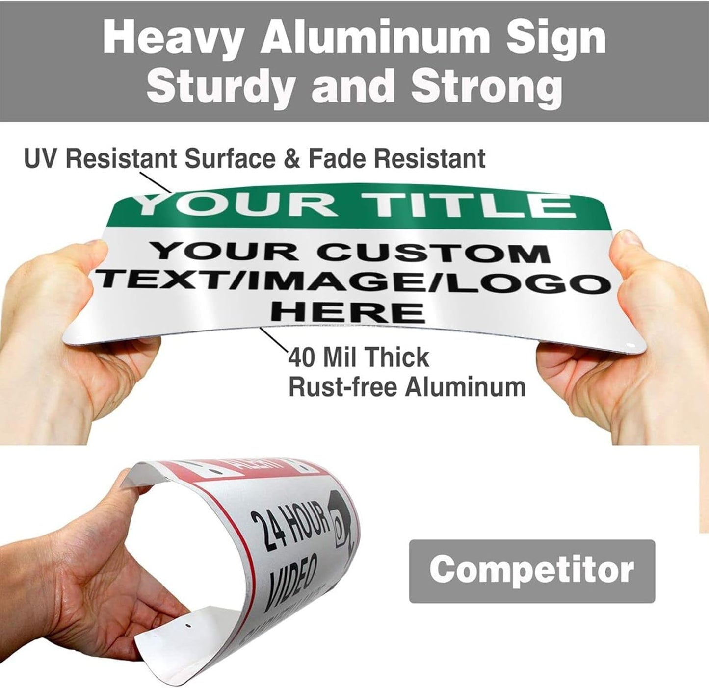 Custom Outdoor Metal Signs - 12 x 8 Aluminum Rust-Proof Entrance, Garden, Hazard, Intersection, Parking, Decorative Signs (Personalized)