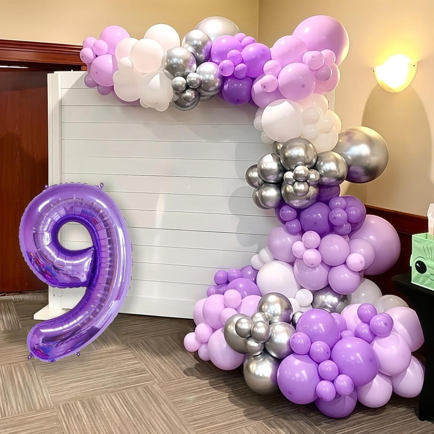 Purple 1 Balloon Number,40 Inch Number 1 Balloon Big Purple 1 Foil Mylar Helium Balloon for Birthday Party Decorations
