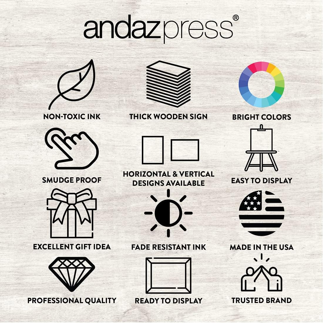 Andaz Press Personalized Large Wooden Welcome Sign for Wedding Rustic Welcome Sign 16" x 20" Custom Names Happily Ever After Wedding Signage English Oak MDF Wood Finish Reception Indoor Outdoor Signs