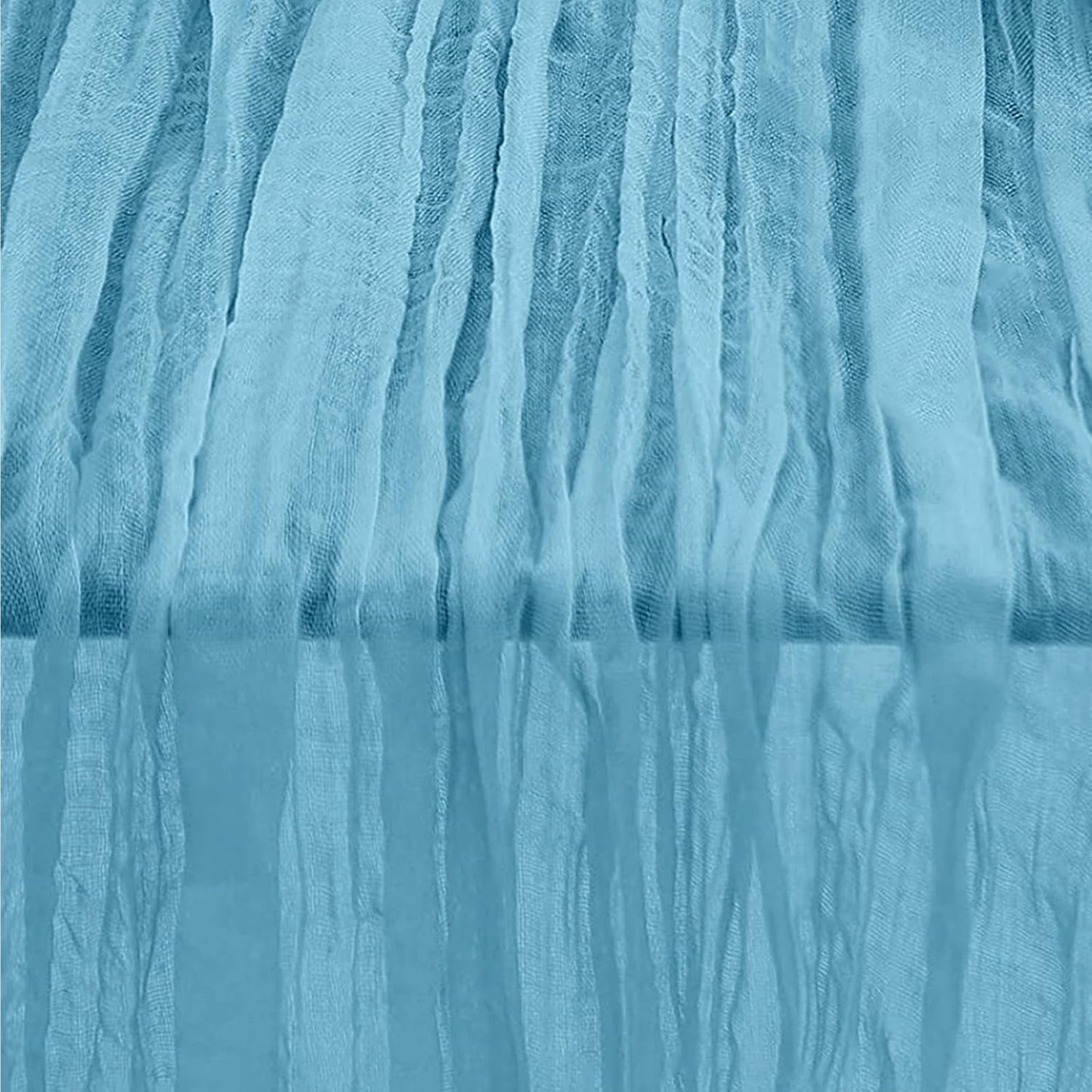 1 Pack Baby Blue Cheesecloth Table Runner 35x120 Inch 10Ft Rustic Gauze Cheese Cloth Table Runner Sheer Cheesecloth Table Runners for Wedding Party Bridal Shower Decoration