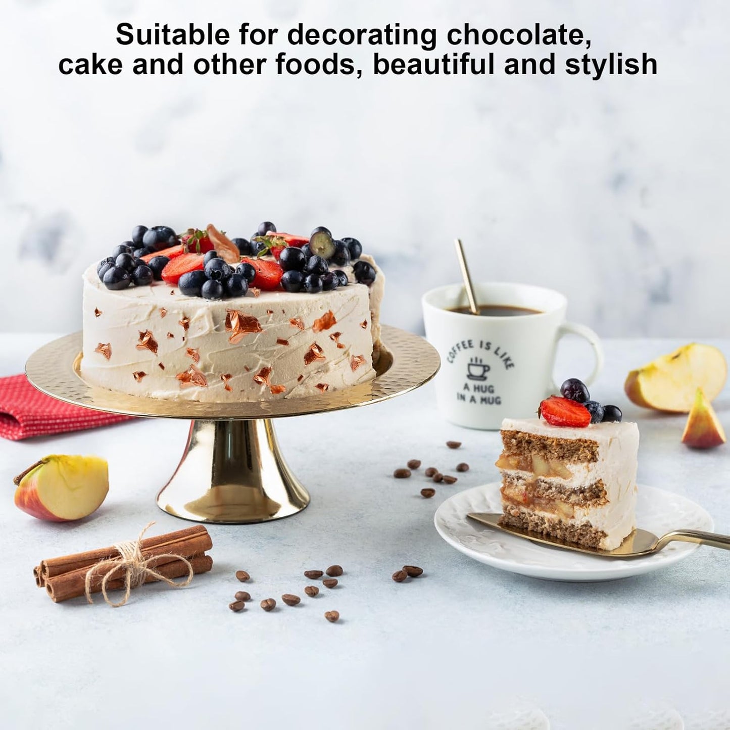 Edible Gold Leaf, Gold Leaf Cake Decoration Gold Flakes Food Gold Foil Decoration Baking Gold Foil Decor Chocolates Decor Gold Leaf Sheets for Cooking Dessert Decoration Crafts Makeup (Rose Gold)