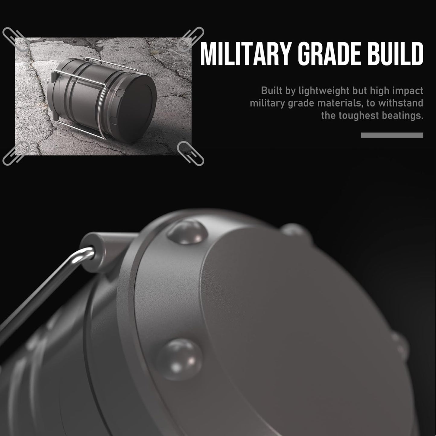 Lichamp LED Camping Lantern, 4 Pack Battery Powered Flashlight for Power Outages, Portable Collapsible Hanging Light Essential for Home, Outdoor, Emergency Lamp Survival Kit Gear for Hurricane, C4