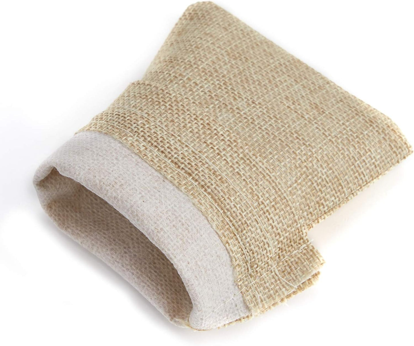 Tendwarm 50 Pcs 5.9x7.8 Inch Burlap Gift Bags with Drawstring Linen Jewelry Bag for Wedding Party Favors