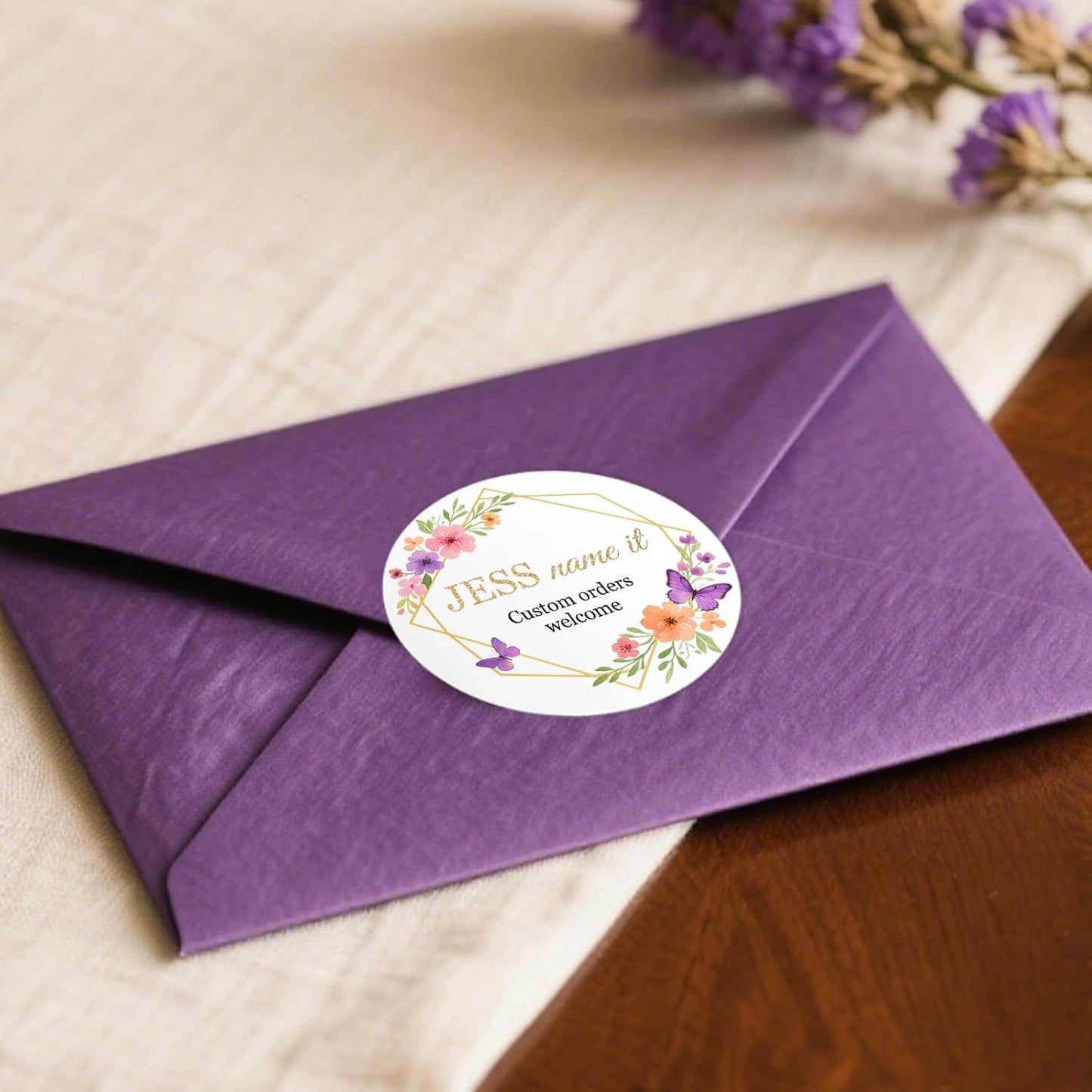 Custom Personalized Stickers Label for Wedding Favors Business Logo Birthday Party Customized Sticker Vinyl Labels Customize Gift Label Stickers 50-1000 Pack