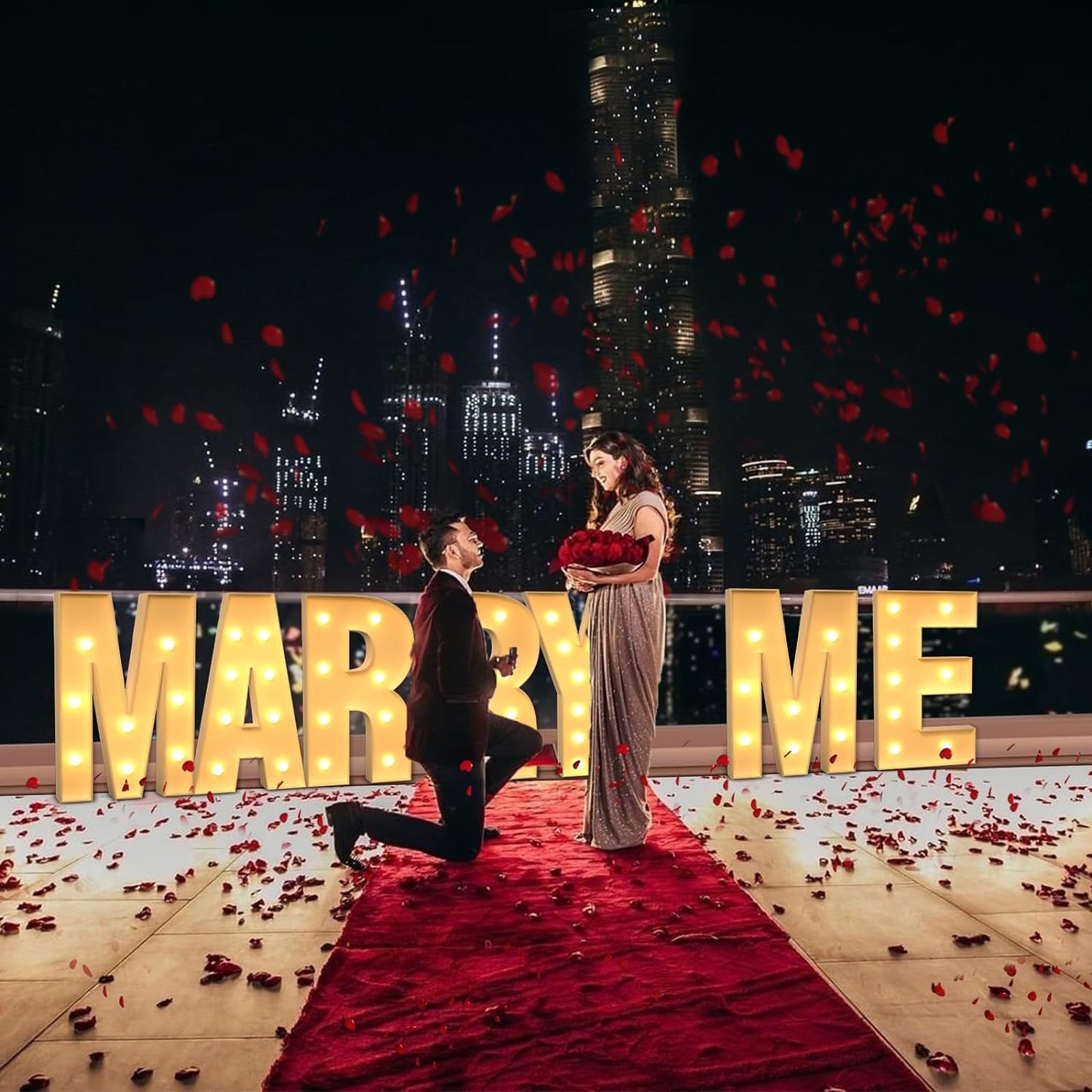 Marquee Letters 4 Feet Tall Large Light Up Letters U Happy Birthday Decorations Marry Me Engagement Party Decor Yellow Light Birthday Decorations Balloon Arch Kit Foam Sign U