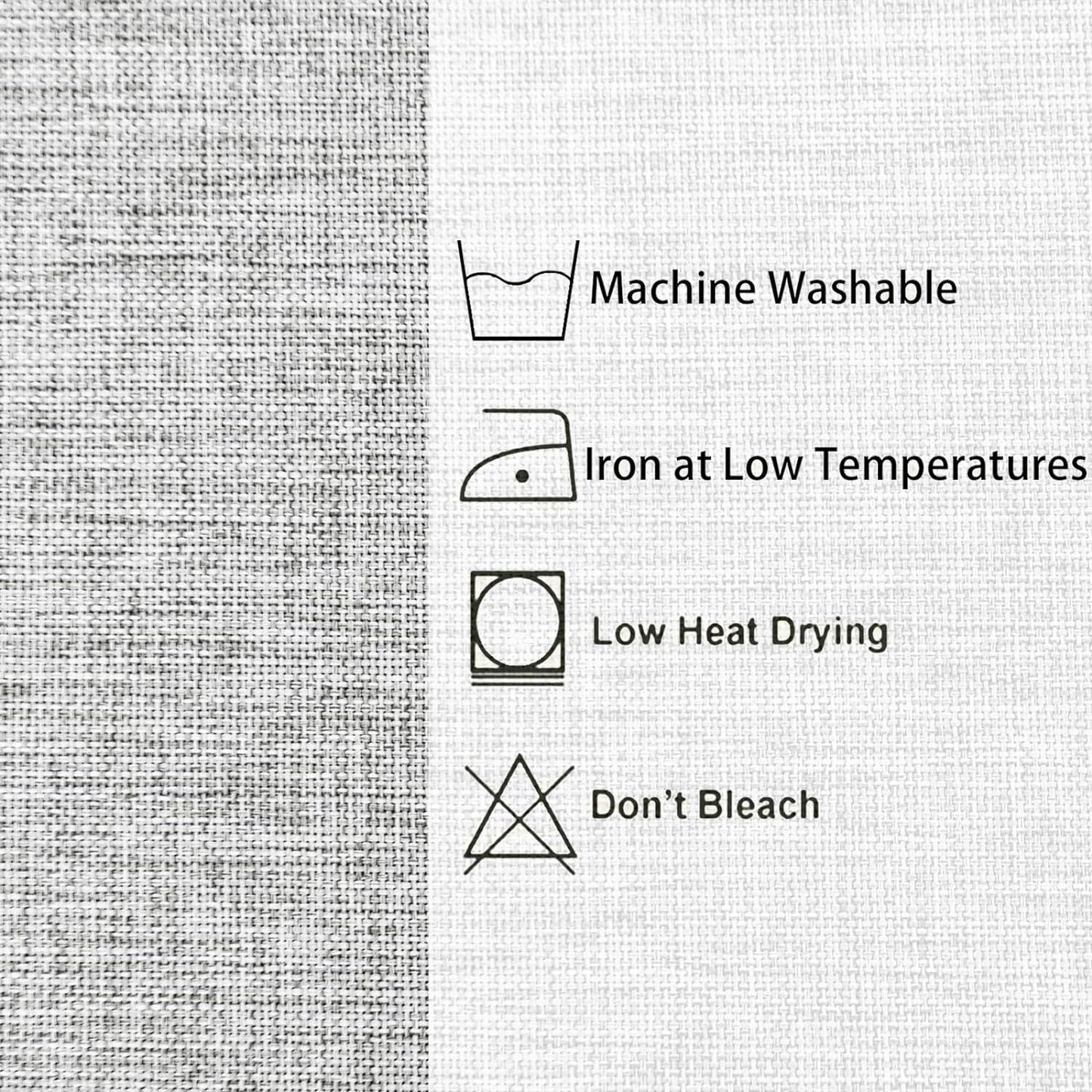 Hiasan Faux Linen Rectangle Tablecloth - Wrinkle and Stain Resistant Washable Table Cloth for Kitchen Dining Room Holiday Table Cover for Dinner, Light Grey, 70 x 108 Inch