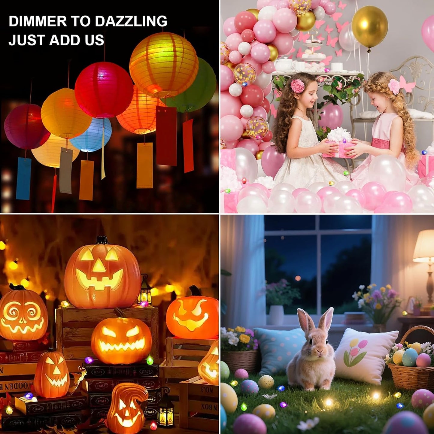 Aogist 50Pcs Balloon Lights with Hook,Long Standby Time,Waterproof Mini Light for Birthday Party Wedding Christmas Halloween Easter Decorative (Steady, Warm White)