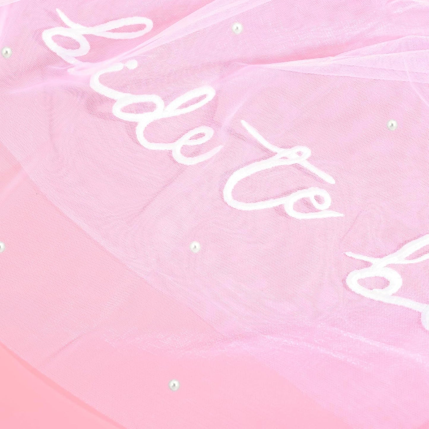 Bride To Be Embroidered Veil, Bride Veil for Bachelorette Party White Veils for Brides Accessories for Bridal Showers Favor