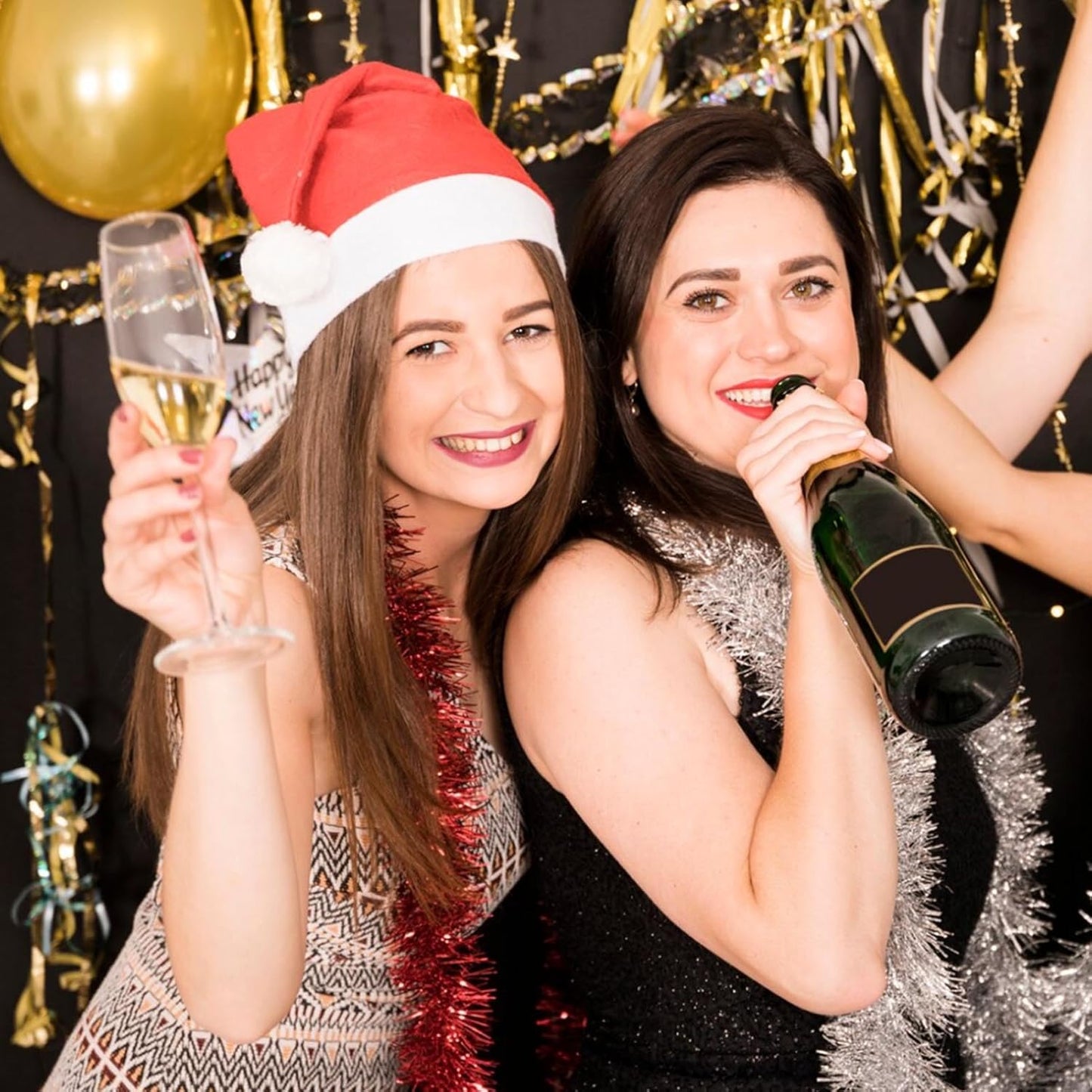 25 Feet Silver Christmas Tinsel Garland, Metallic Foil Twist Garland Wall Hanging Tinsel Banner Backdrop for Parade Floats, Easter, Mother's Day, Birthday Party Decorations (4in x 25ft)